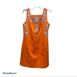 Tory Burch Orange Mexican Dress Size 6